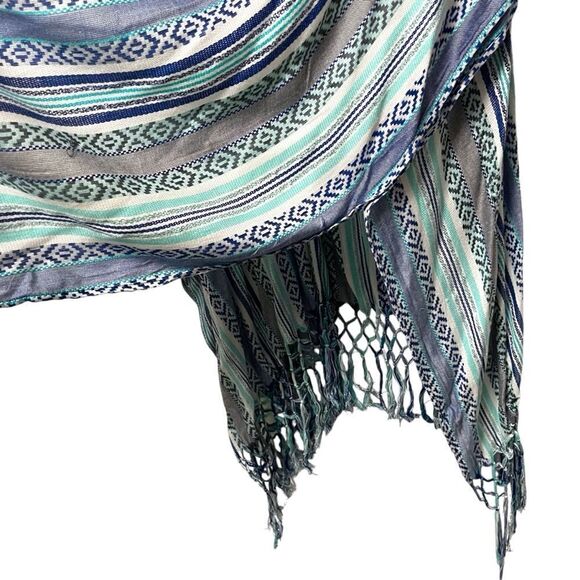 ARIAT Striped Fringe Boho Long Kimono O/S - Picture 5 of 7